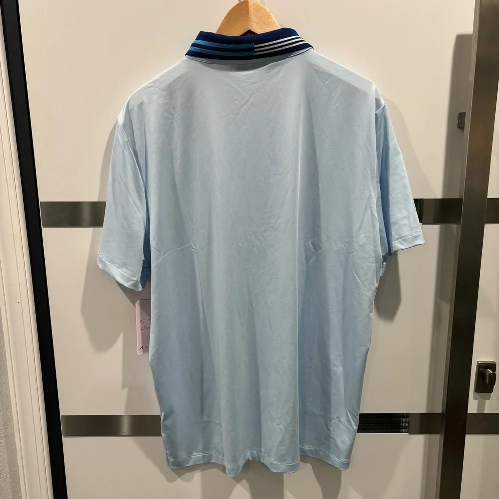 Redvanly Golf Shirt Harley Polo XL Breeze Blue Polyester Spandex NWT R2404 - Picture 11 of 13